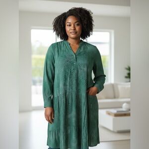 MELLODAY Green Long Sleeve Dress